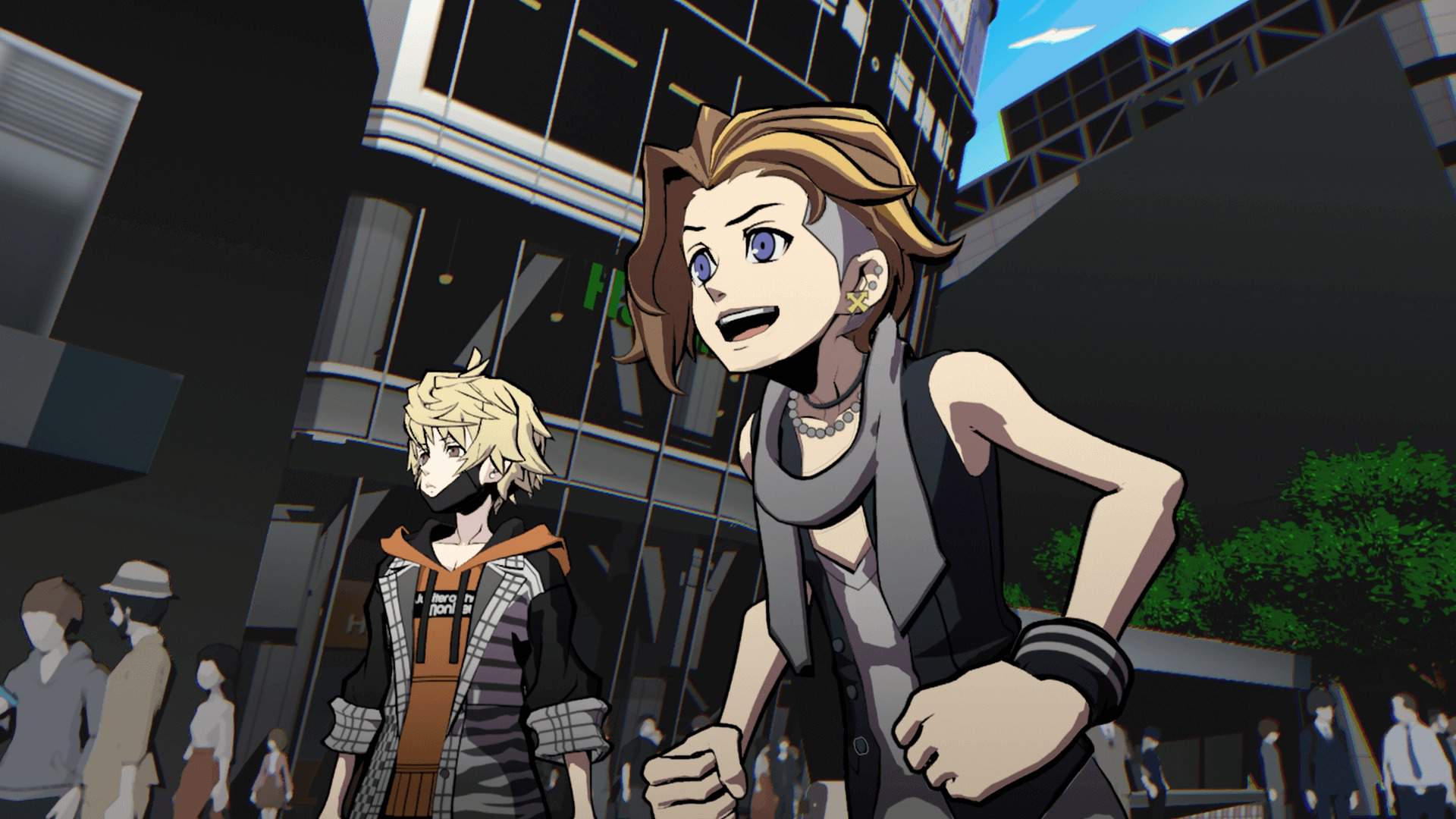 Fret in front of Rindo as they stand in a crowd