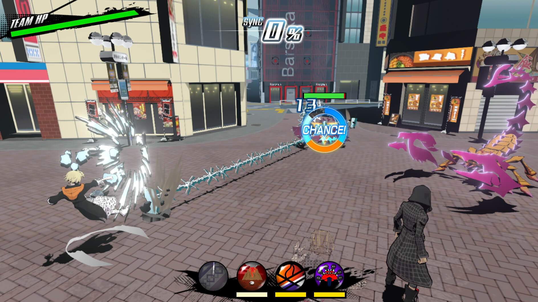 Rindo and Minamimoto in combat