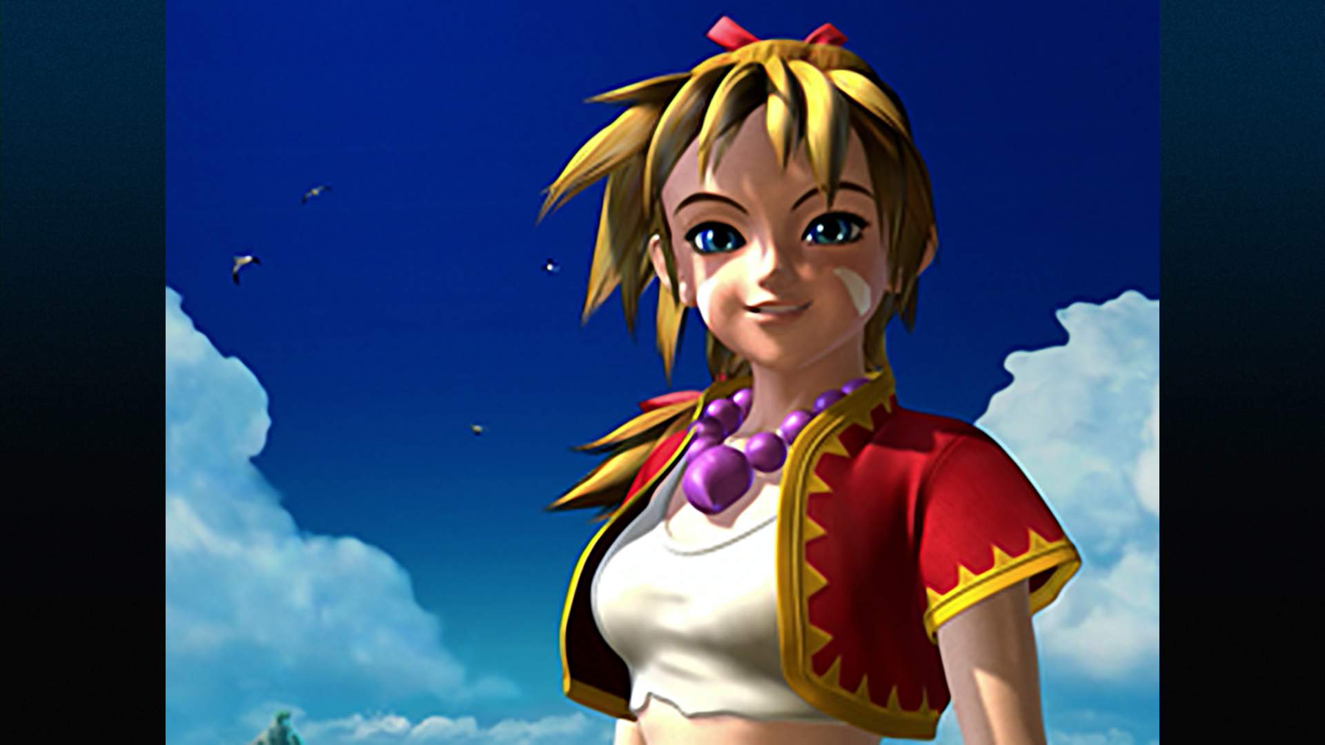 CG still showing a close up of KID from Chrono Cross