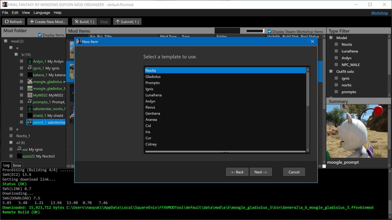 Final Fantasy Xv Patch 1 24 And The Final Fantasy Xv Mod Organizer
