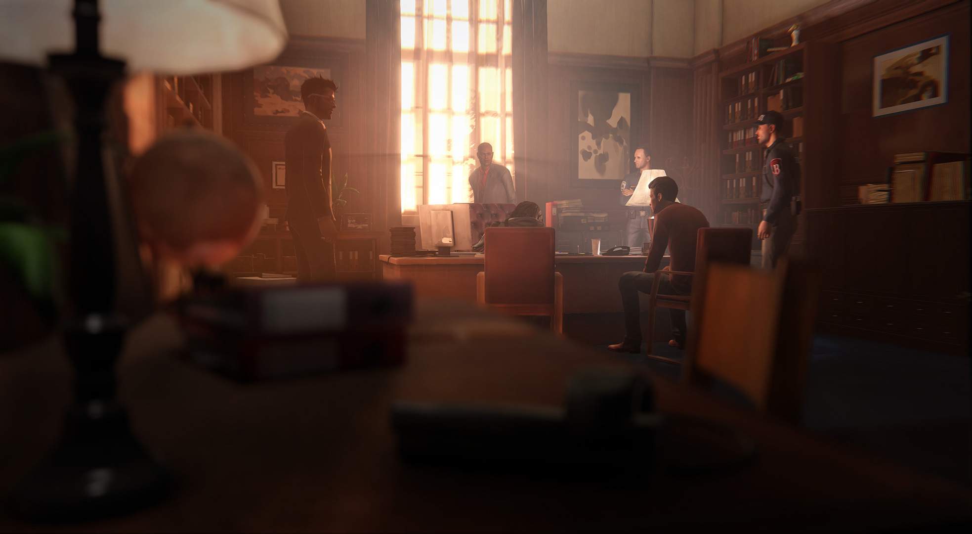 Principal Wells has gathered Jefferson, Nathan, and David in his office to discuss a concerning issue.