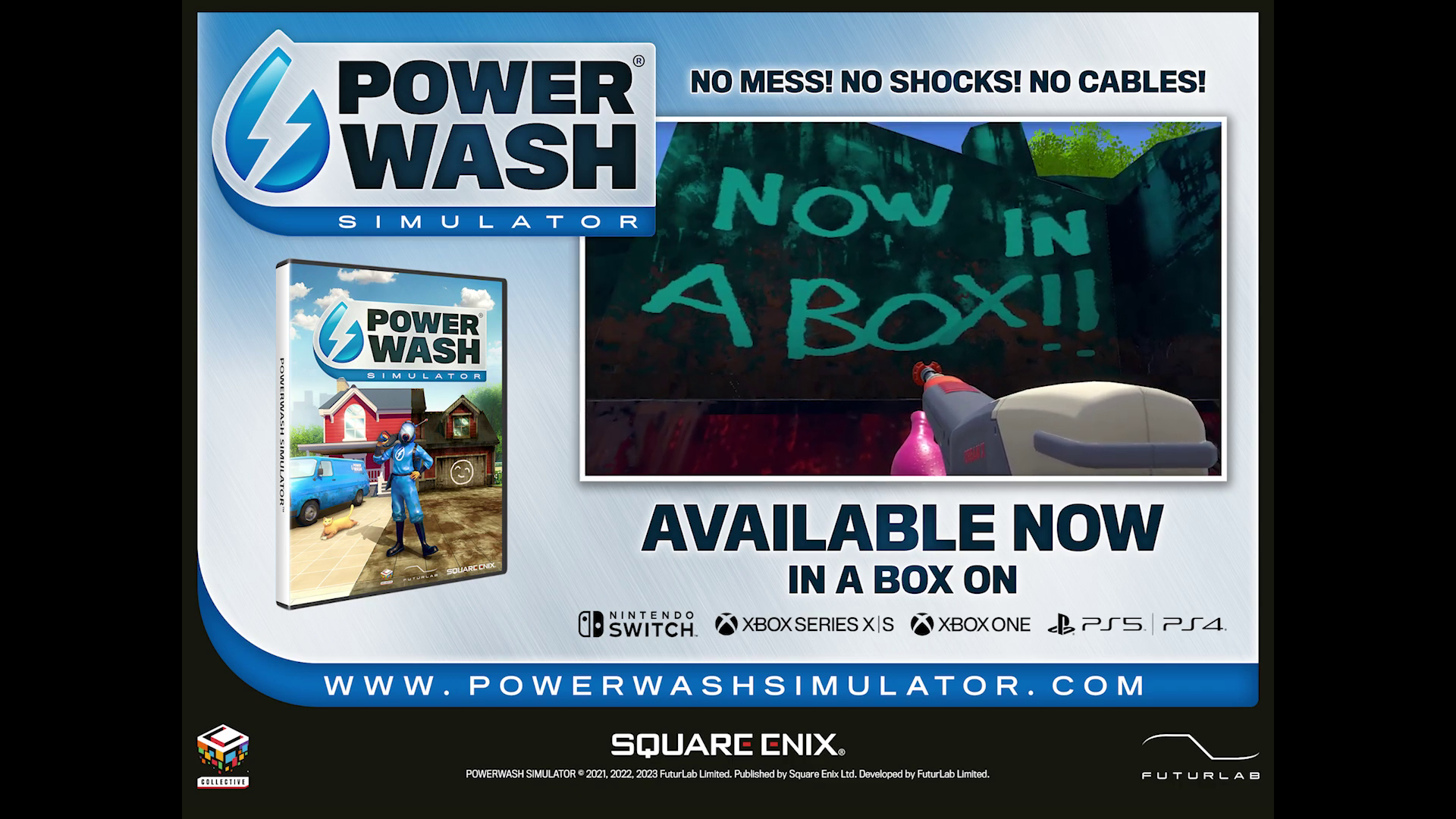 Power Wash Simulator PS4 Euro Physical Game In EN-FR-DE-ES-IT-KR-CH-JP NEW  Square Enix