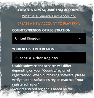 SQUARE ENIX ACCOUNT REGION INFORMATION 2 