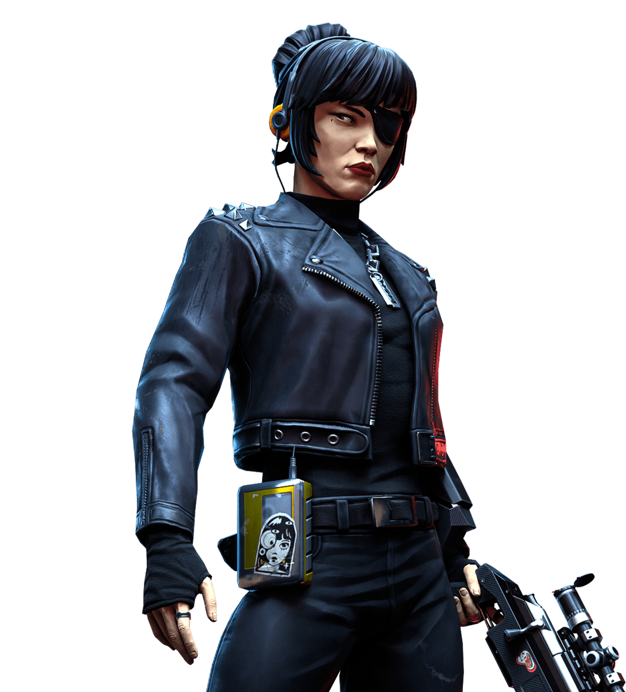 Soji standing and holding her rifle, Raifuru L65 Tactician