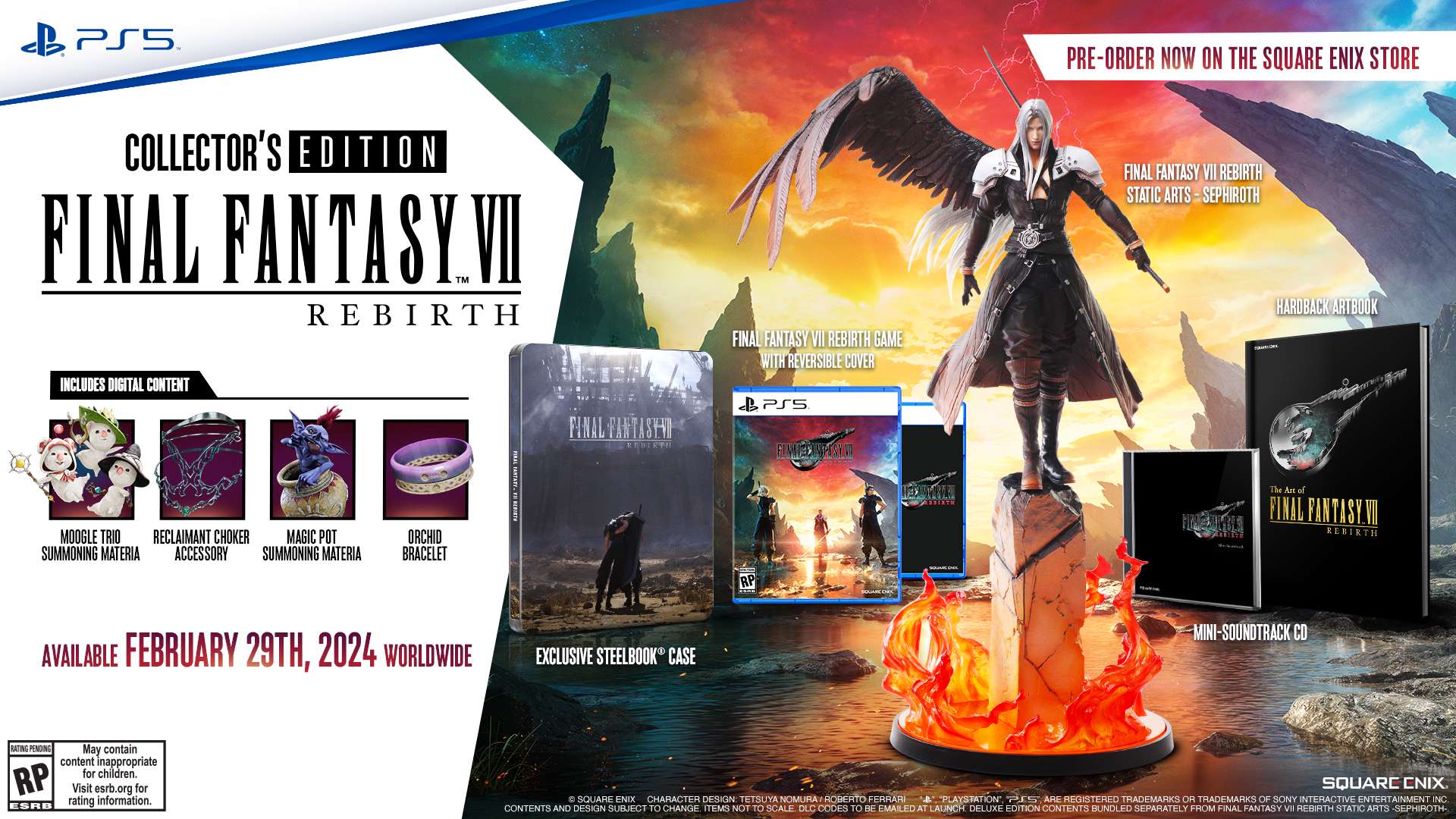 FINAL FANTASY VII REBIRTH launch date and preorder