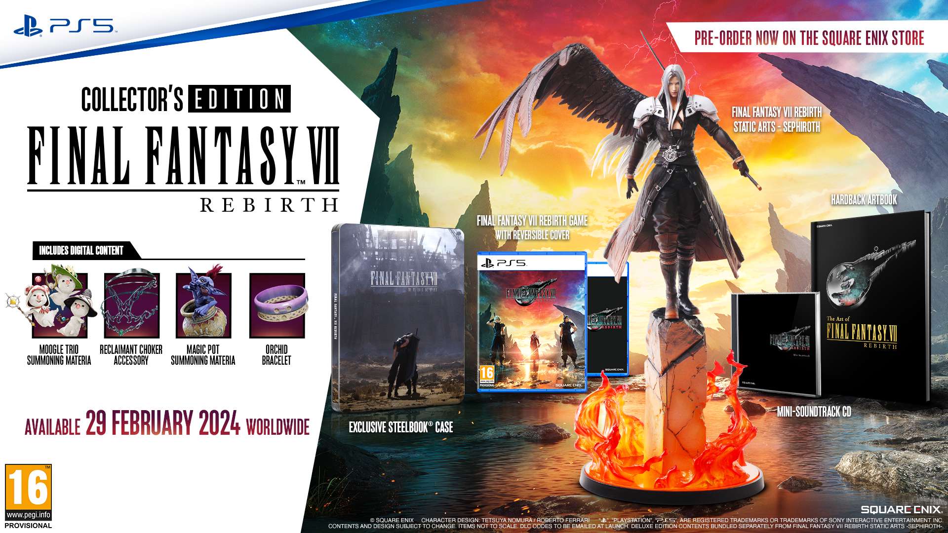 FINAL FANTASY VII REBIRTH launch date and preorder information