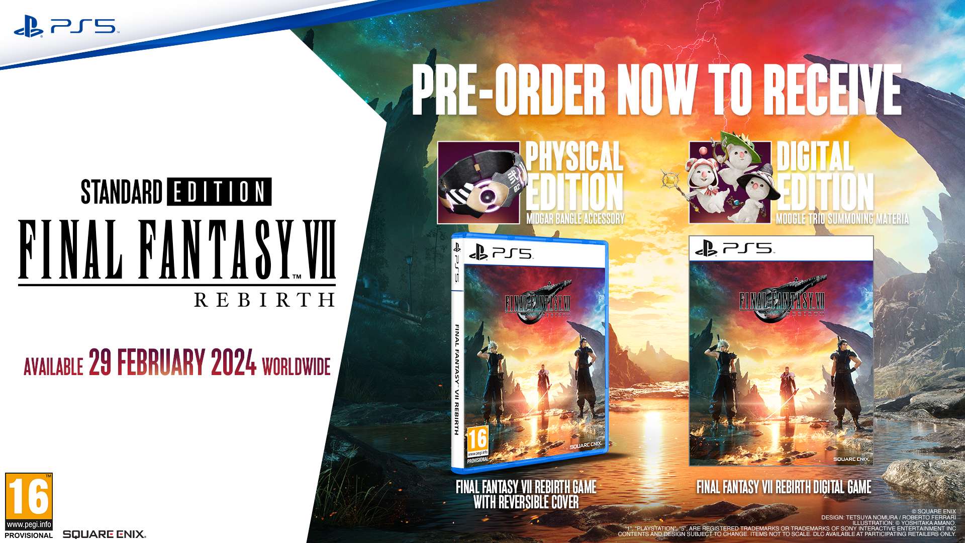 FINAL FANTASY VII REBIRTH launch date and preorder information