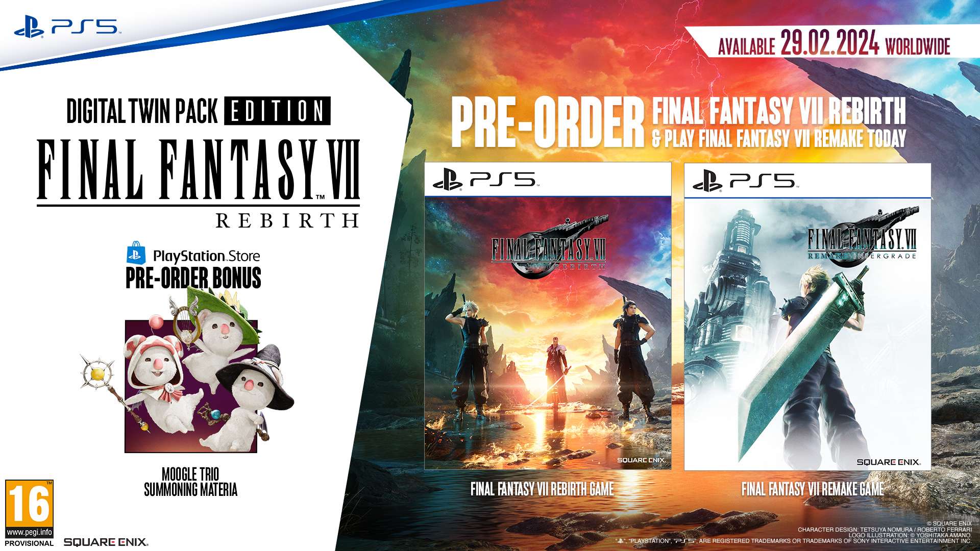 FINAL FANTASY VII REBIRTH launch date and preorder information