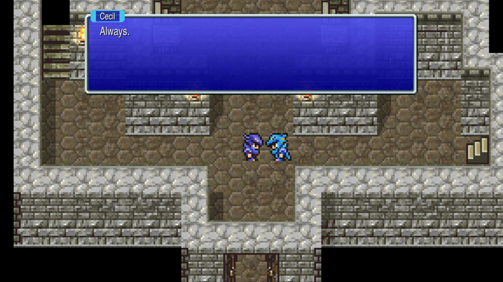 Kain e Cecil em FINAL FANTASY IV Pixel Remaster