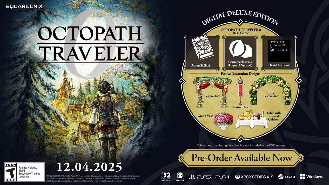 Opta a ganar una de las tres Octopath Traveler's Compendium Edition en
