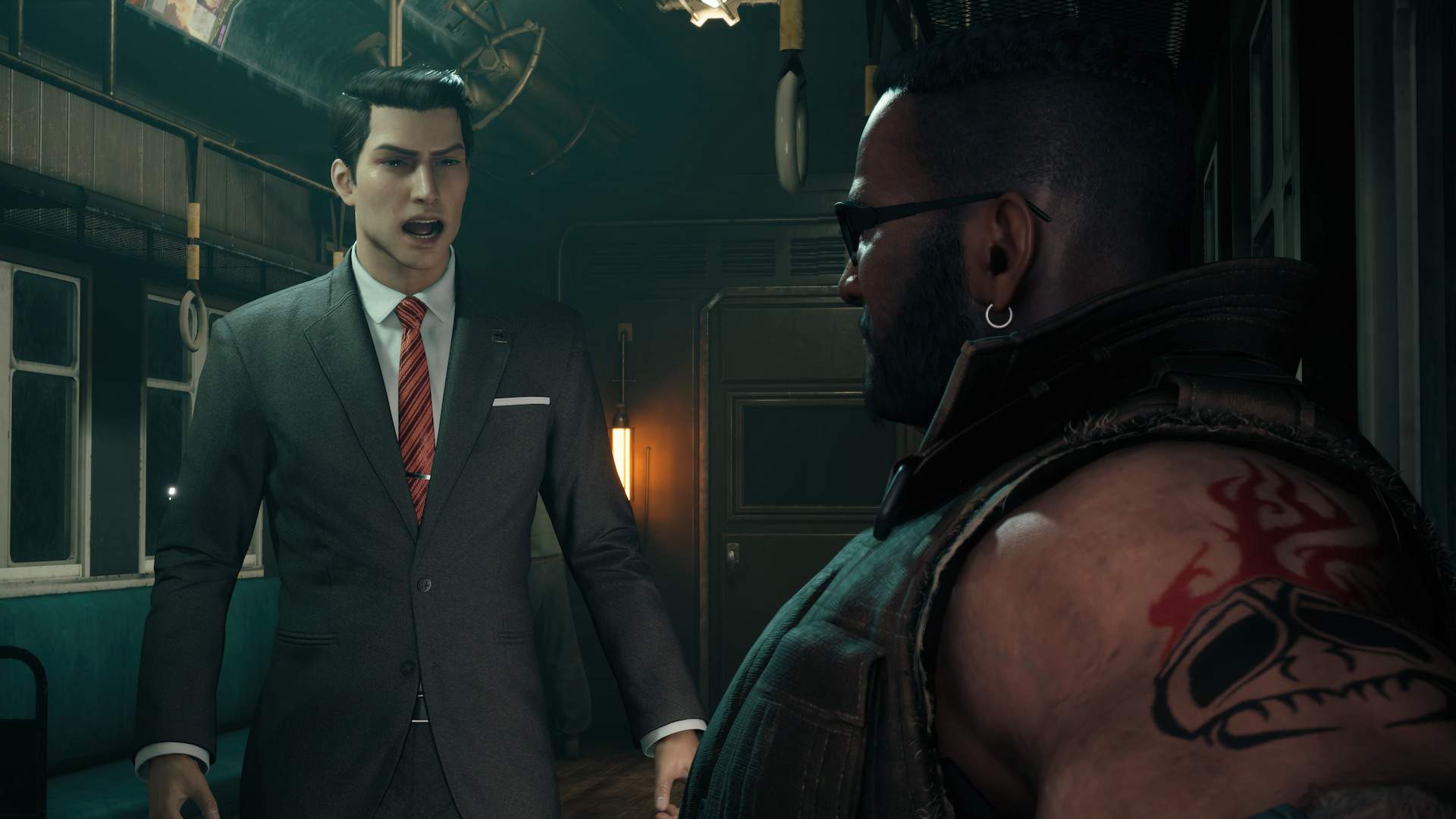 Shinra Middle Manager confronting Barret