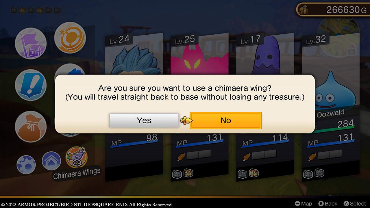 Chimera Wing confirmation prompt