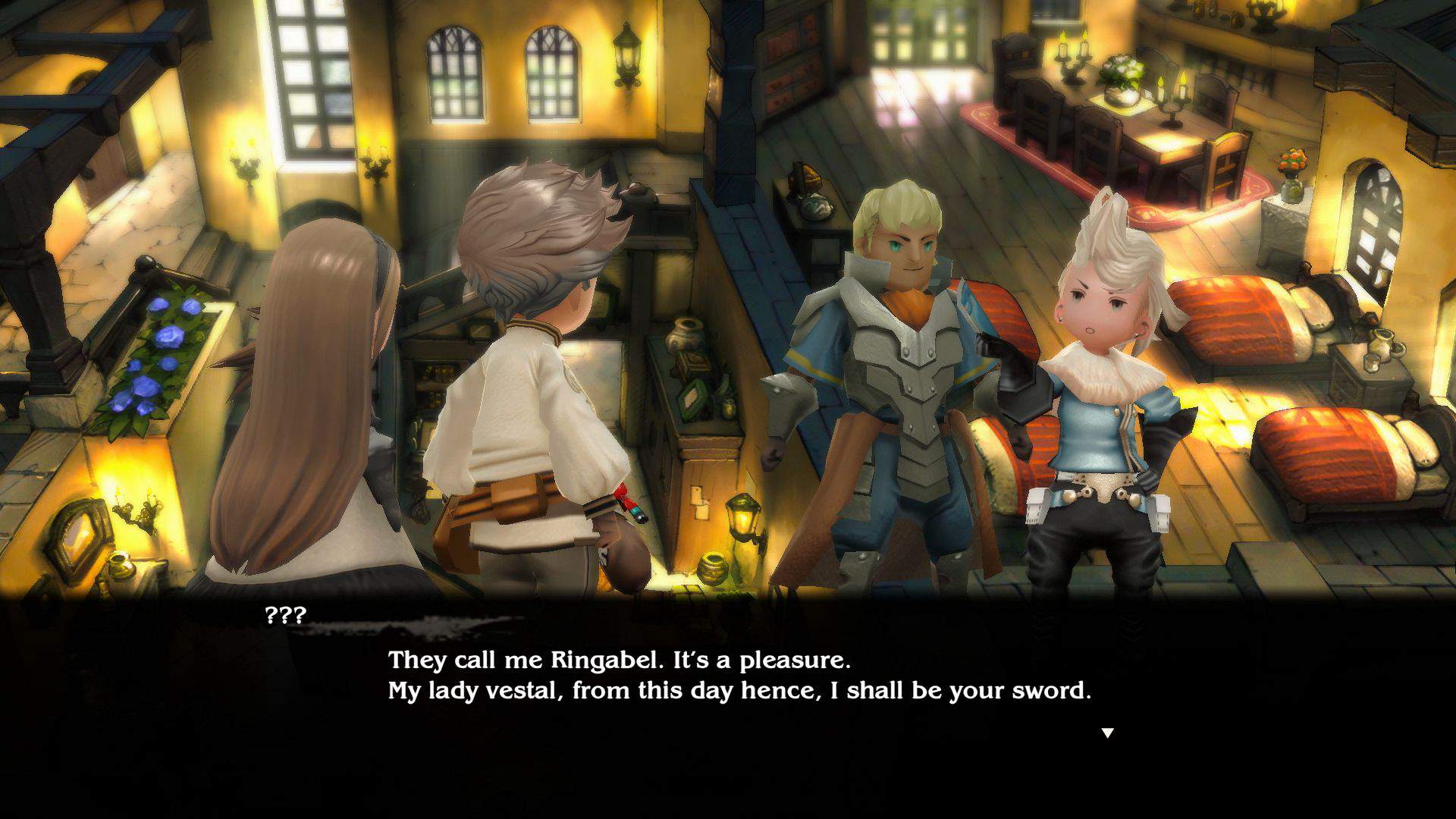 He decides to travel with Tiz’s party on account of their names also being in the journal.