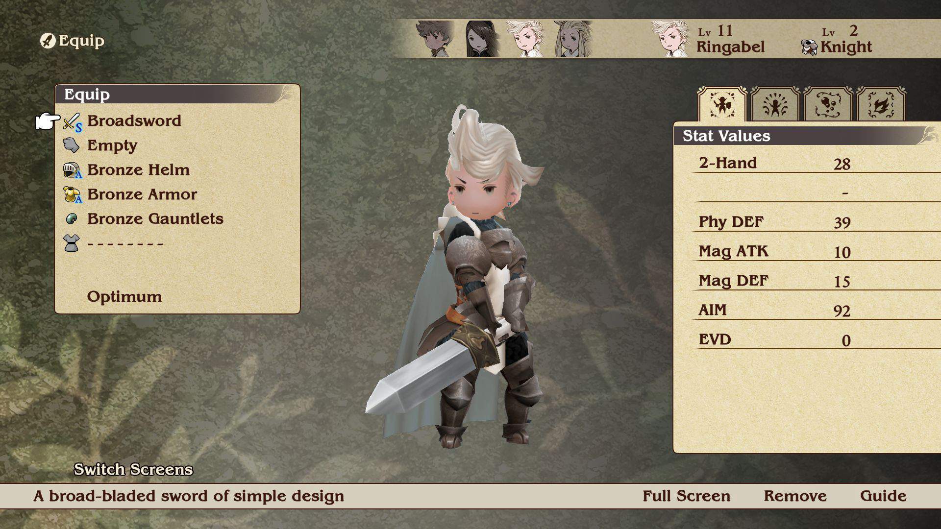 Support abilities - Unlocked support abilities can be equipped regardless of your characters' current jobs.  As you progress through the story, you'll be able to have more equipped at once. It's a good idea to reevaluate your setup from time to time as you go up against ever-stronger foes.