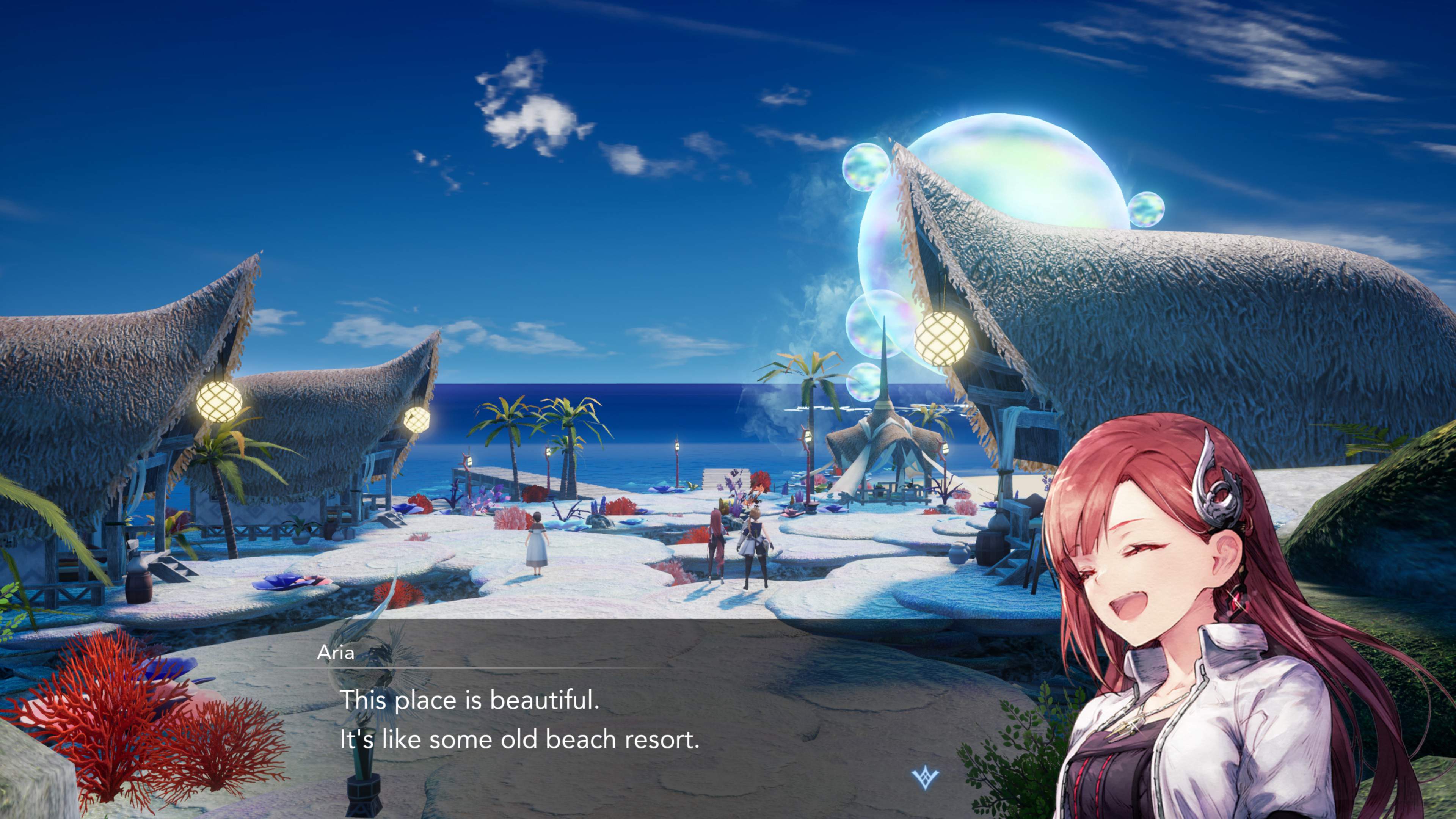 Aria from HARVESTELLA commenting that Shatolla is beautiful