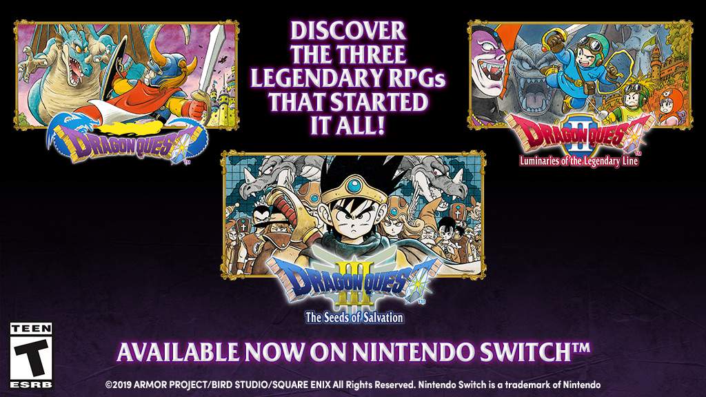 Three classic DRAGON QUEST games out now on Nintendo Switch