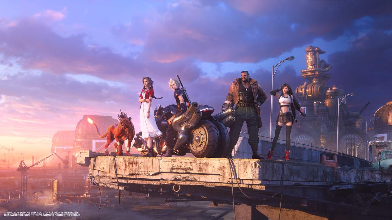 The Heroes Gather In New Final Fantasy Vii Remake Key Art Square Enix