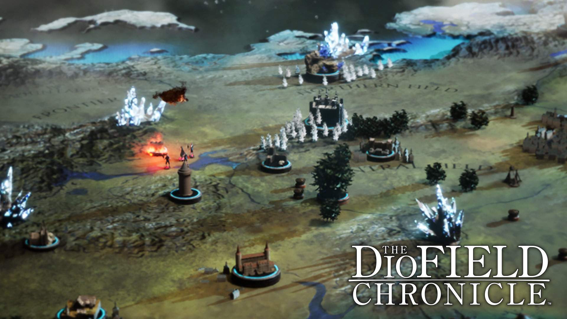 The DioField Chronicle’s diorama style battlefield.