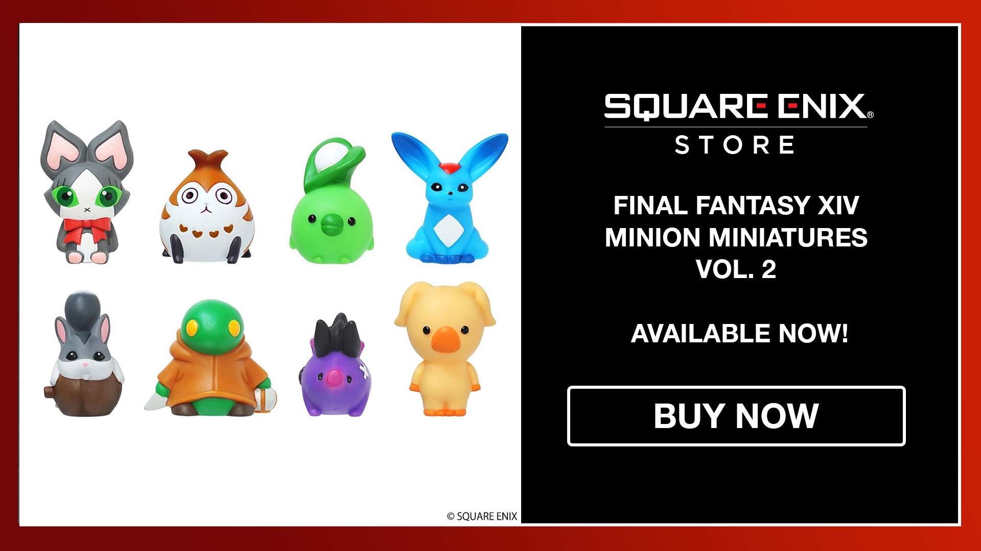 Adorable FINAL FANTASY XIV-themed miniature minions, vol. 2. Available now in the Square Enix Store.