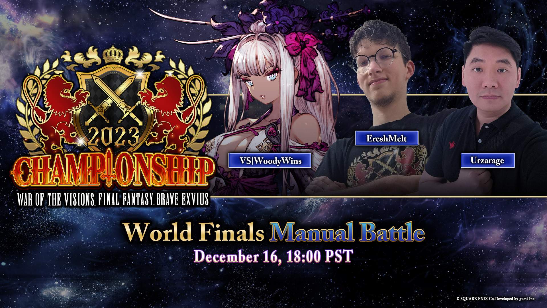 WAR OF THE VISIONS FINAL FANTASY BRAVE EXVIUS World Finals Manual Battle goes live tomorrow!