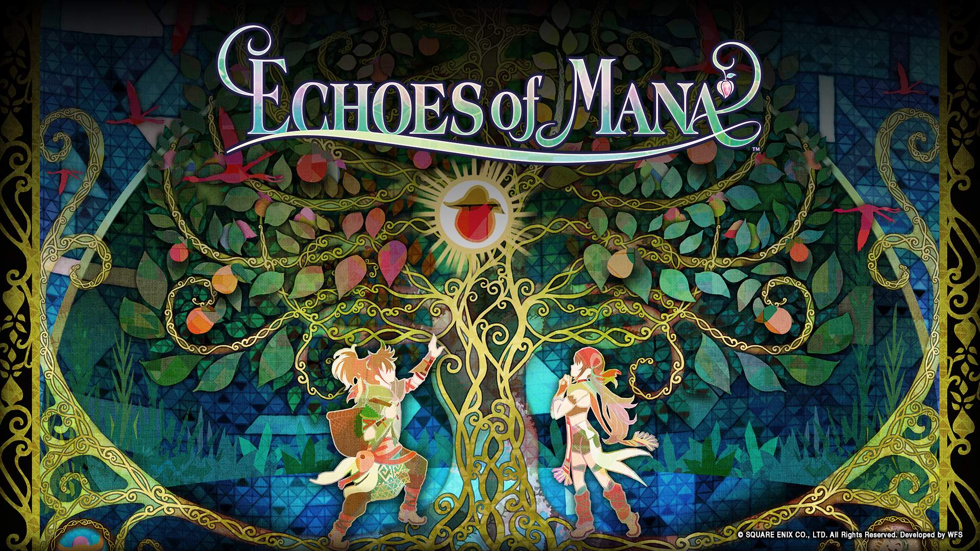 Echoes of Mana characters surround the Mana Tree