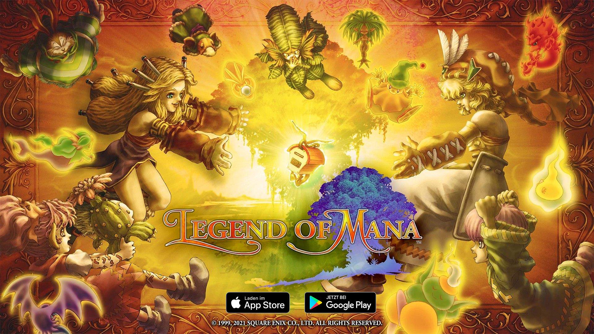 Legend of Mana Logo und Illustration