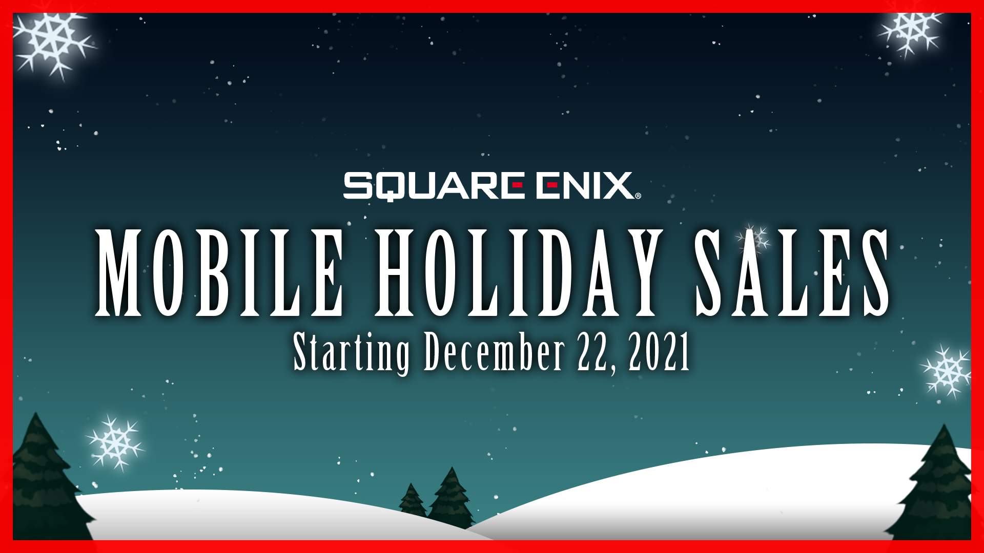 Holiday Sales Starting December 22, 2021 with a festive background