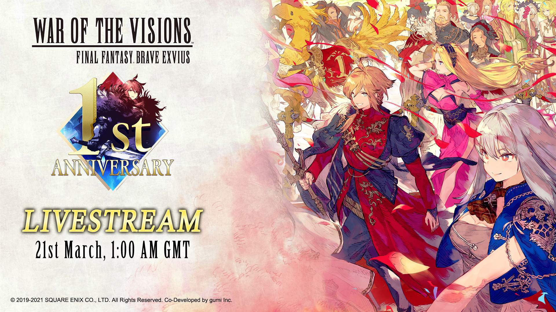 Square Enix Countdown To The War Of The Visions Final Fantasy Brave Exvius 1st Anniversary