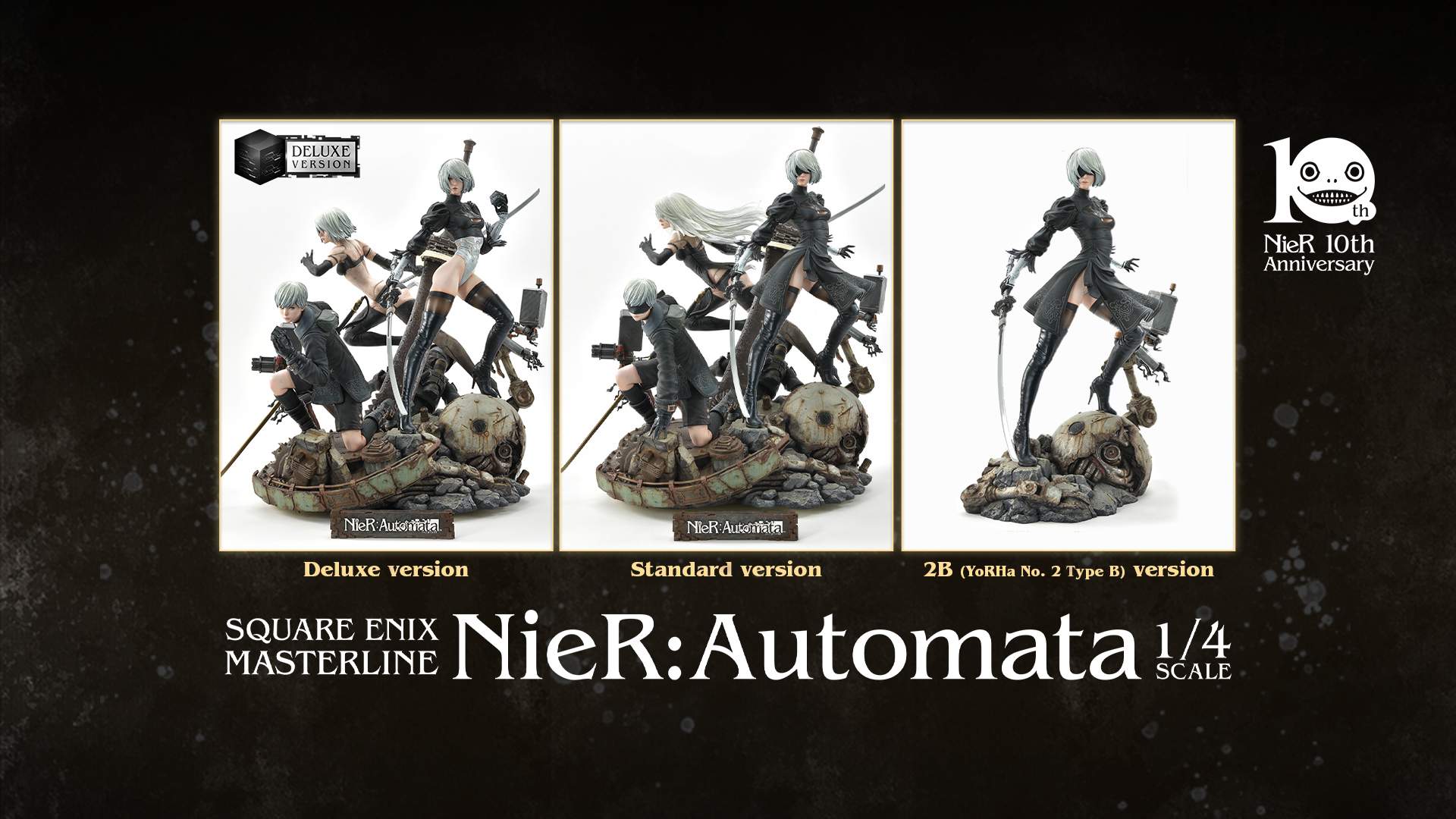 NieR Game Series 10th Anniversary Square Enix INDIVIDUALS RARE YoRHa Prize  2P Figurine