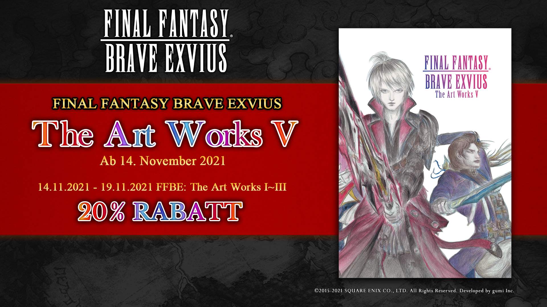 FINAL FANTASY BRAVE EXVIUS: The Art Works V erhältlich ab 14. November 2021