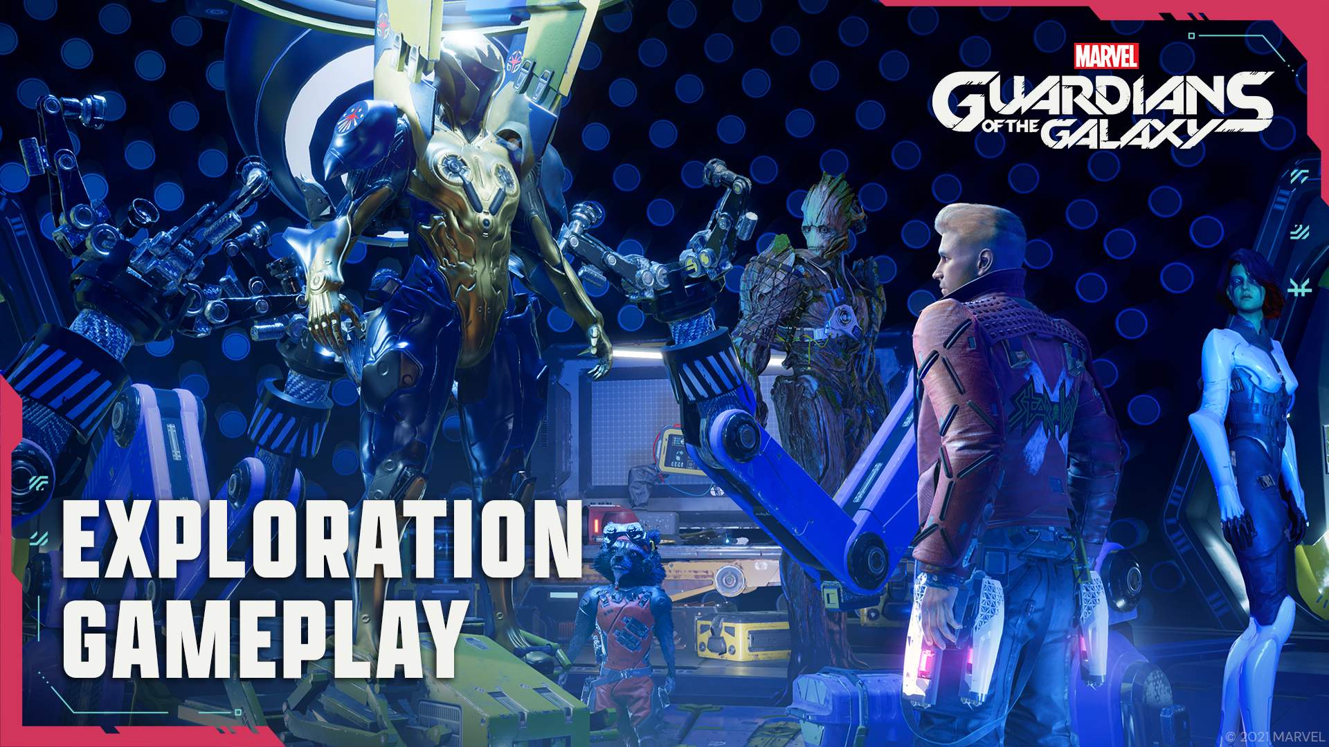 Star-Lord and the Guardians are examining an empty Nova Corps armor.
