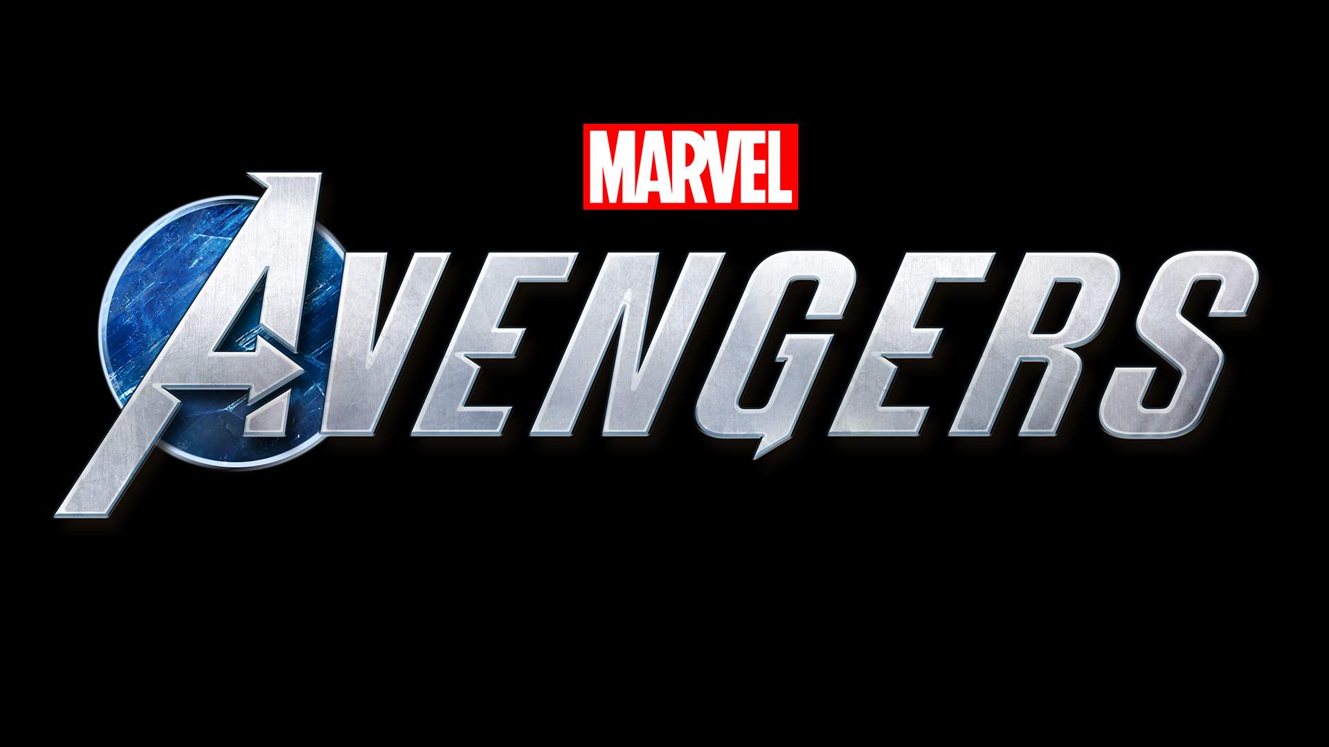The Marvel's Avengers logo on a black background.