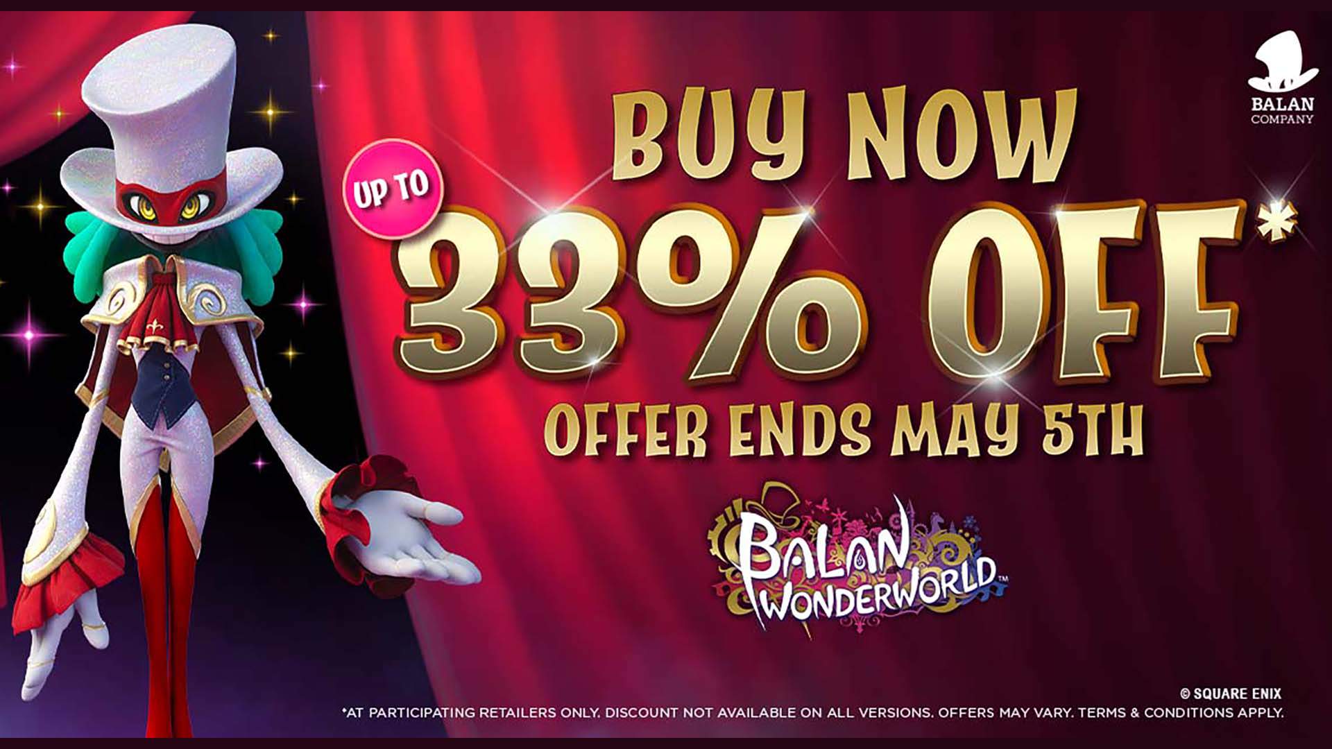 UP TO 33% OFF BALAN WONDERWORLD