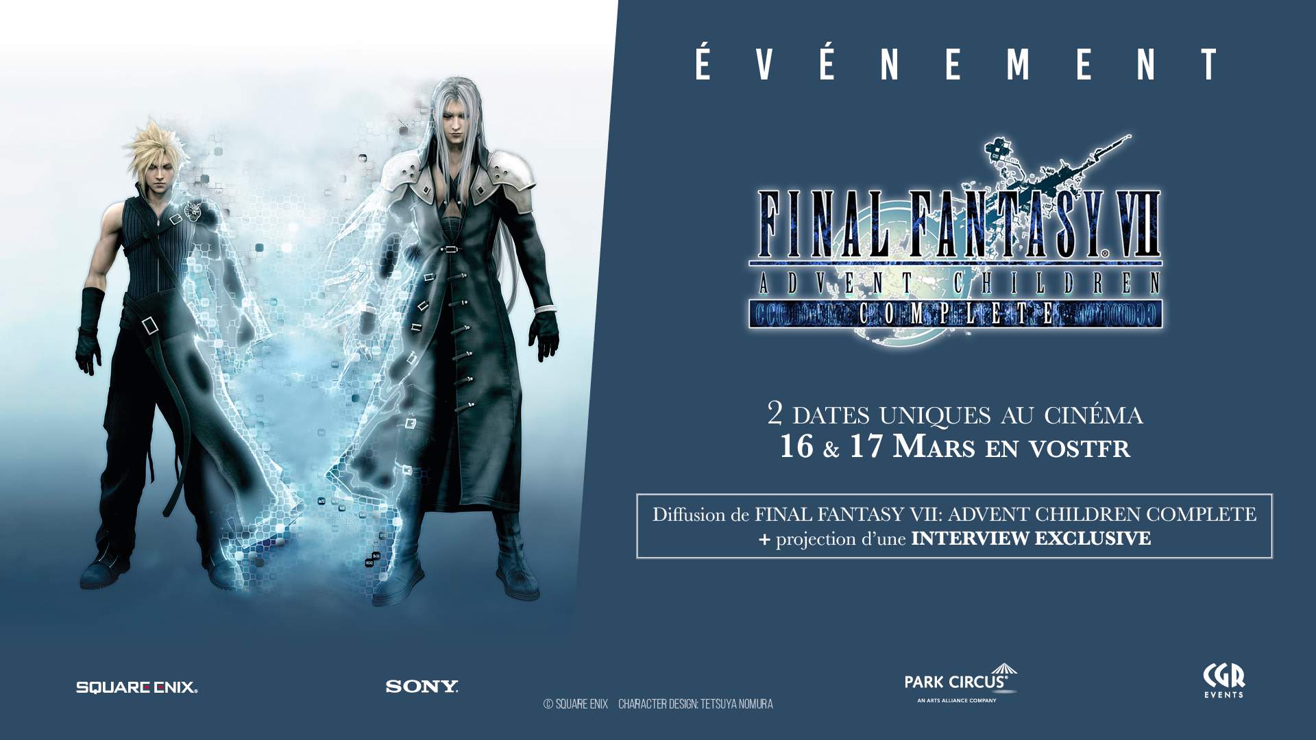 Affiche du film Final Fantasy 7 Advent Children Complete.