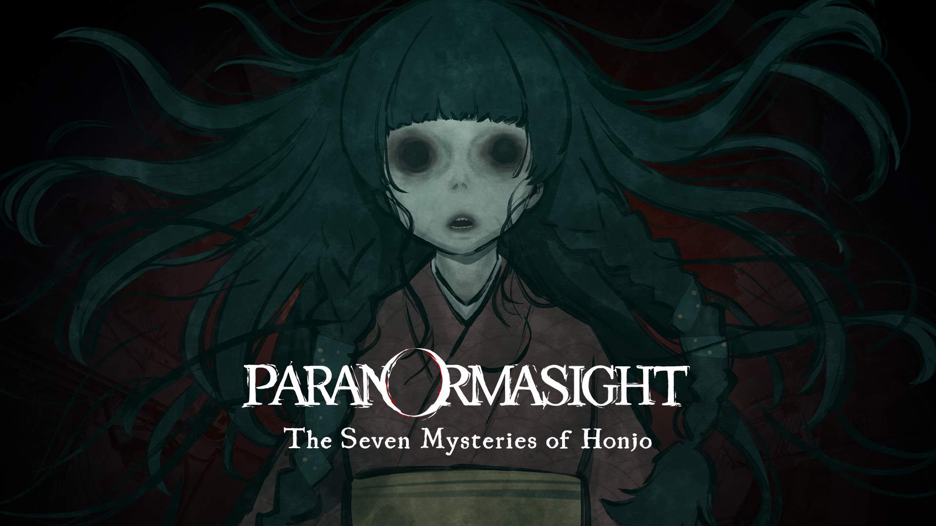 An unsettling, young ghost girl with the PARANORMASIGHT logo. She is pale and haunting.
