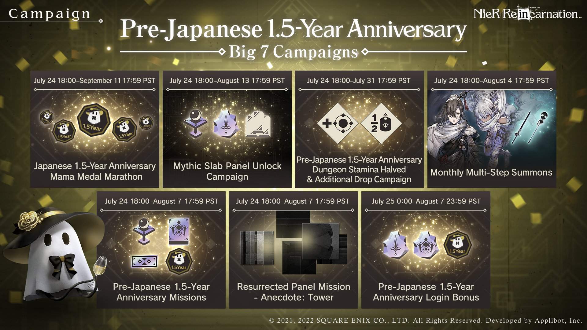 Big 7 Campaigns for the upcoming global celebration of the Japanese 1.5-year anniversary