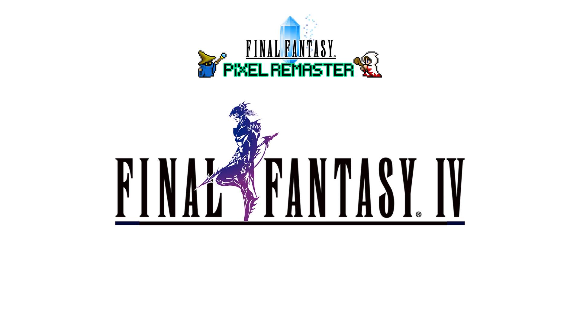 Das Final Fantasy Pixel-Remaster-Logo und das Final Fantasy 4-Logo