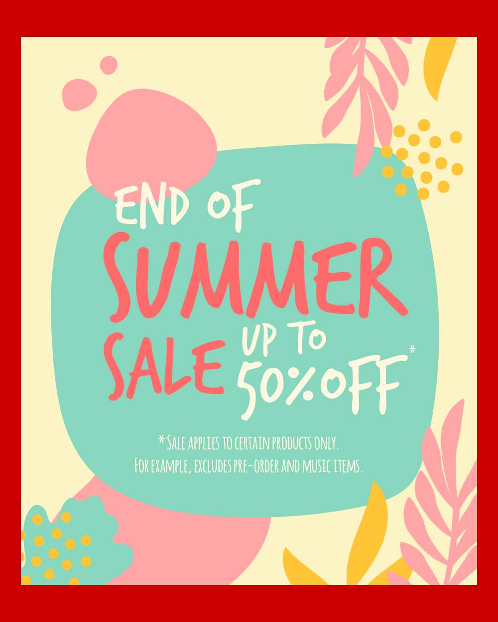 End of Summer Sale