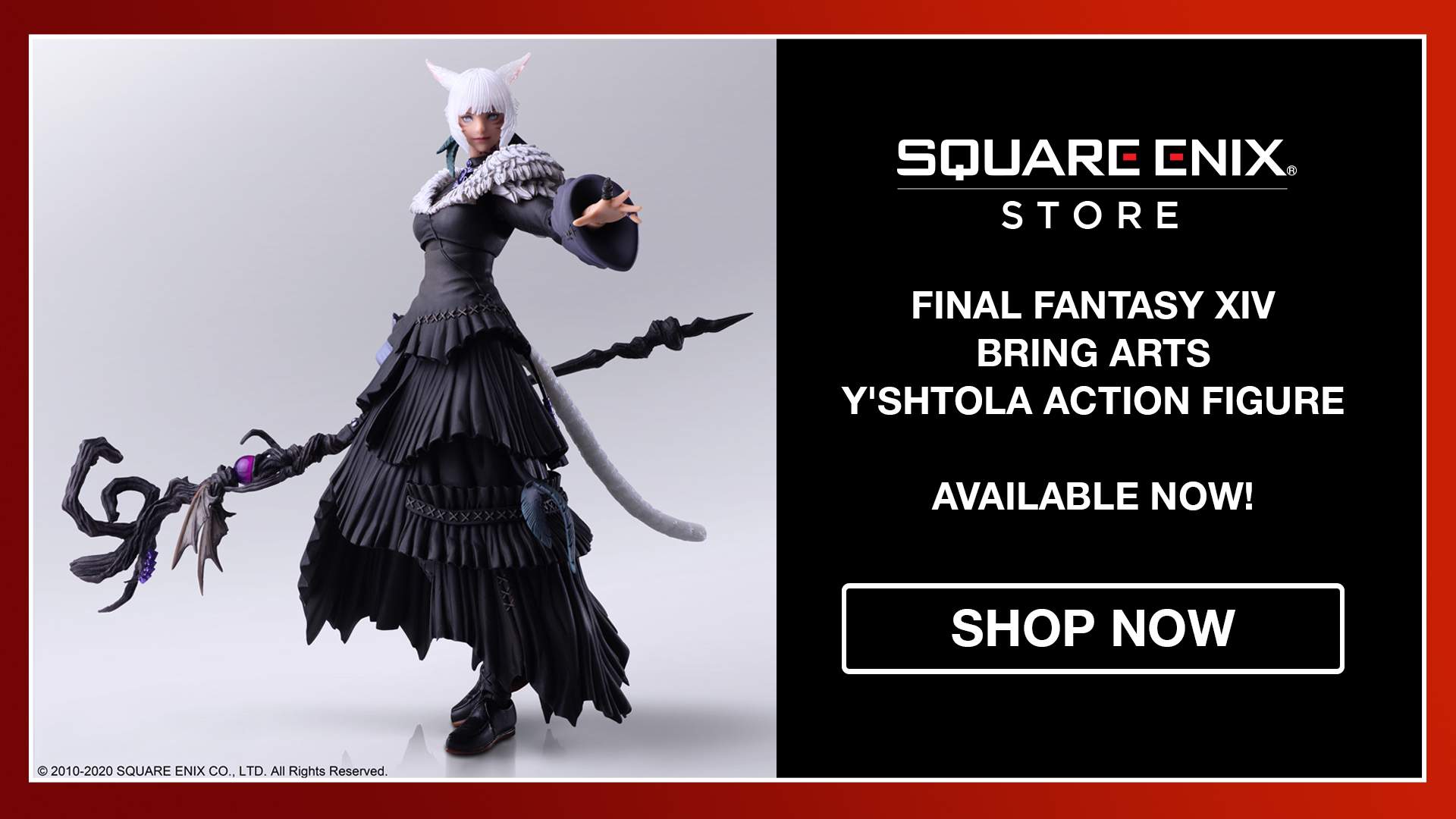 FINAL FANTASY XIV BRING ARTS Y'shtola Action Figure clad in her “Sorceress” attire