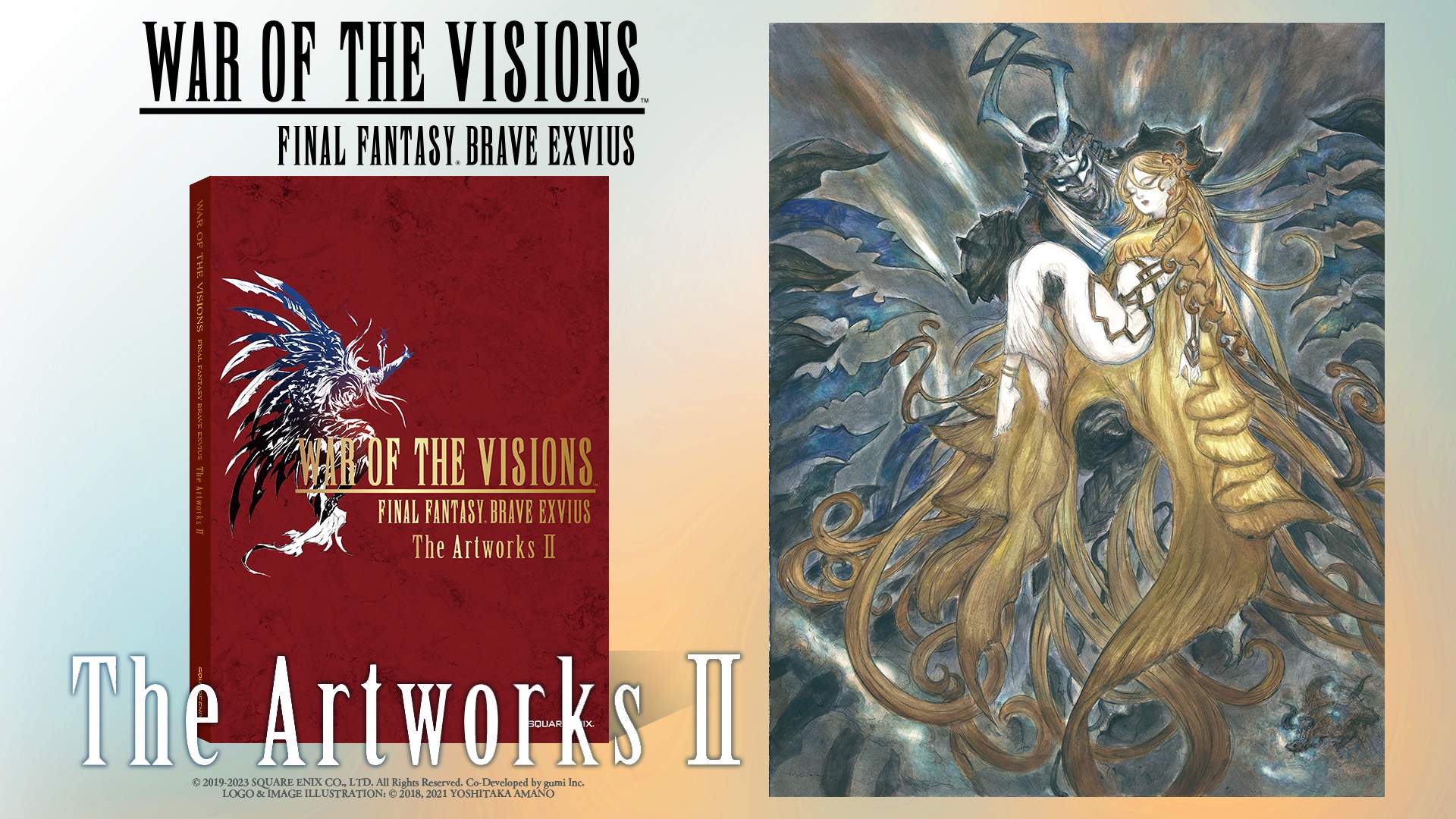 WAR OF THE VISIONS FFBE New volume 2 of art book with poster illustration of Gilgamesh and Amnelis