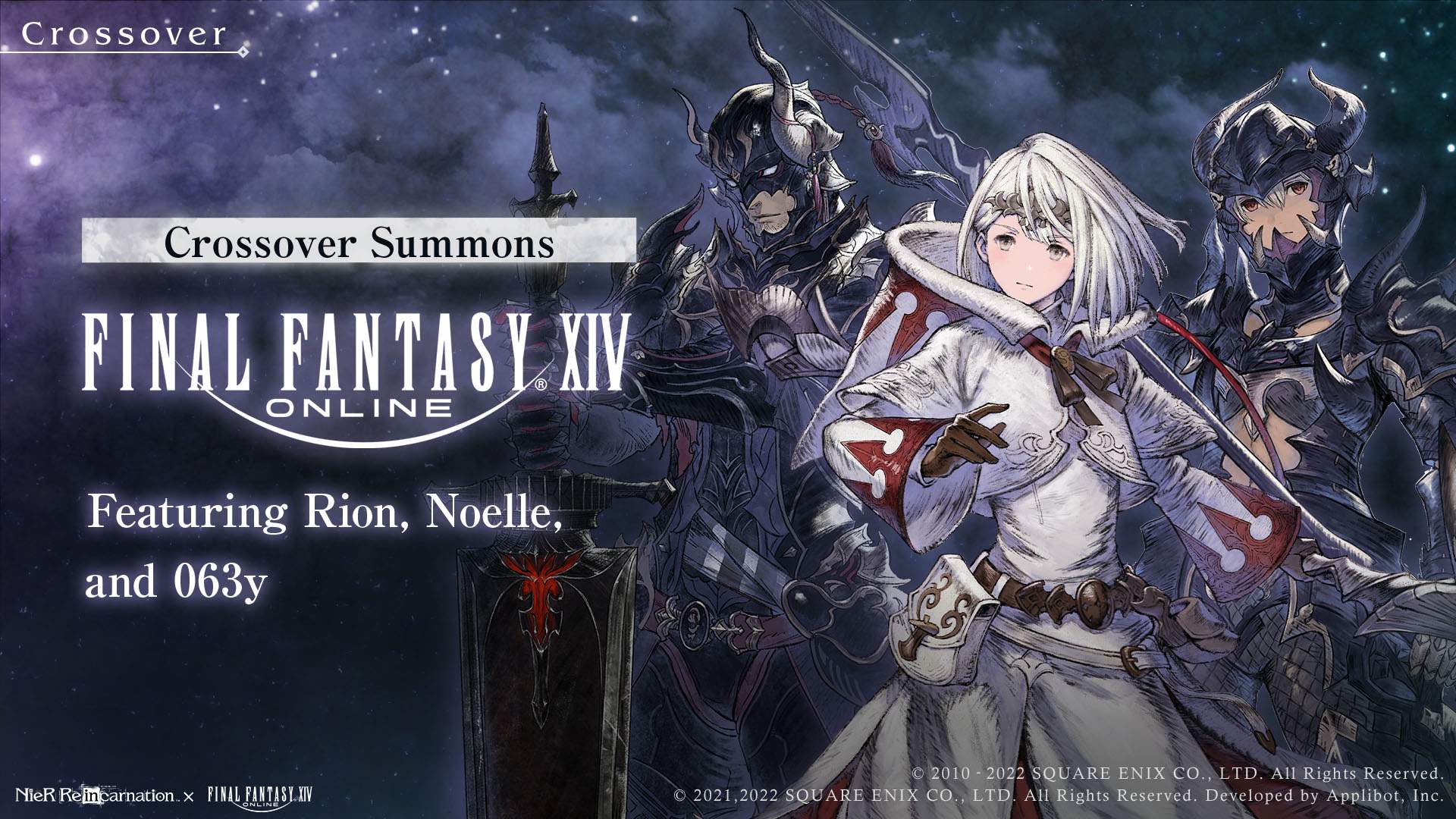Rion, Noelle, and 063y featured in FFXIV themed costumes for the crossover event