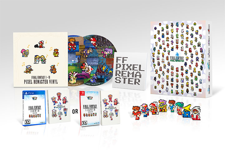 Beautyshot for the FINAL FANTASY 1-6 PIXEL REMASTER -FF35th Anniversary edition- showing contents